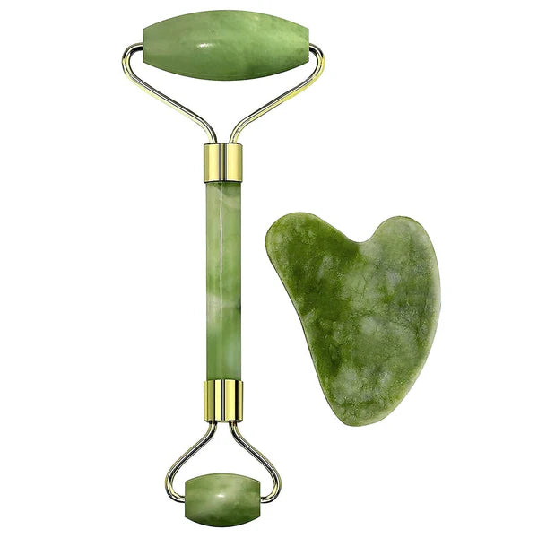 Facial Face Roller & Gua Sha Massage Set (1 Set)