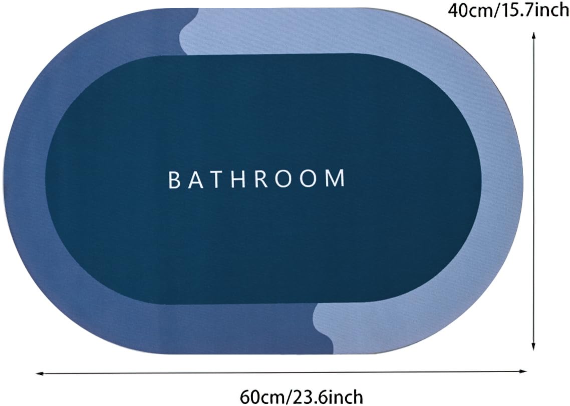 Quick Dry Water Absorbing Rectangular Silicon Floor Mat