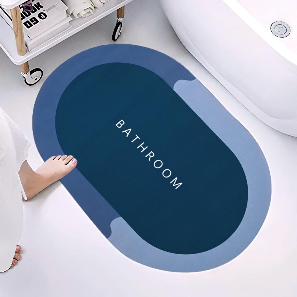 Quick Dry Water Absorbing Rectangular Silicon Floor Mat