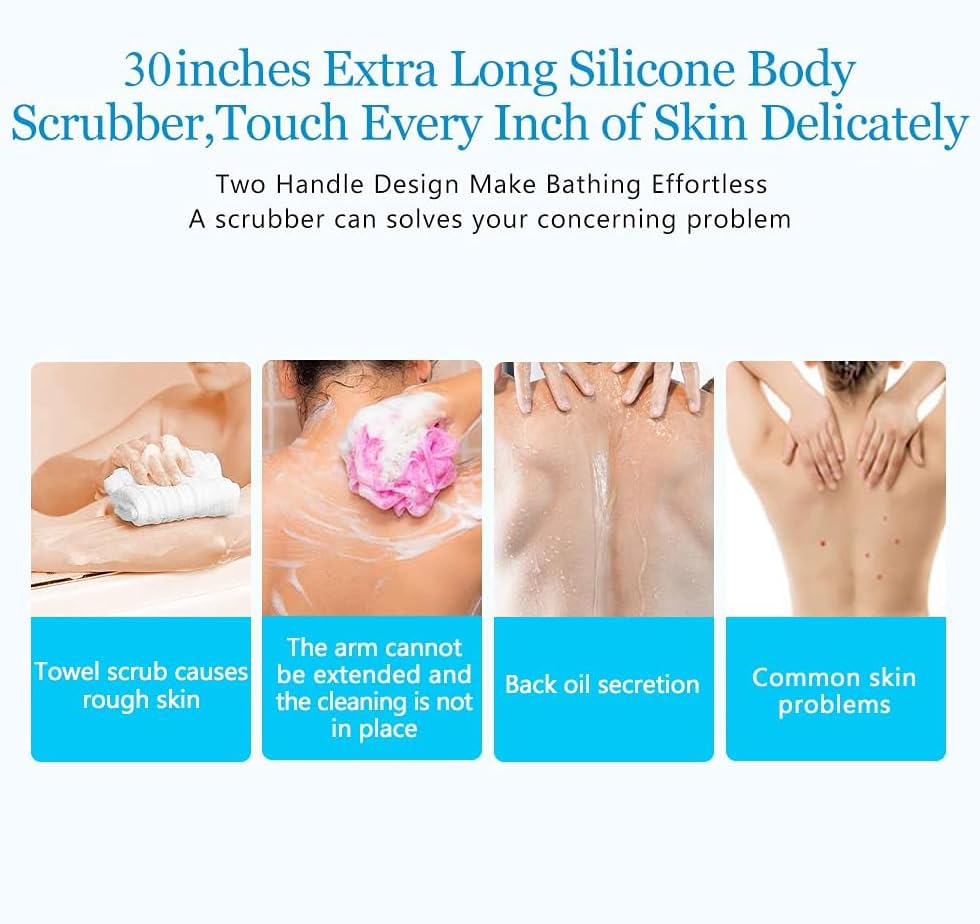 Body Scrubber With Handle for Men and Women